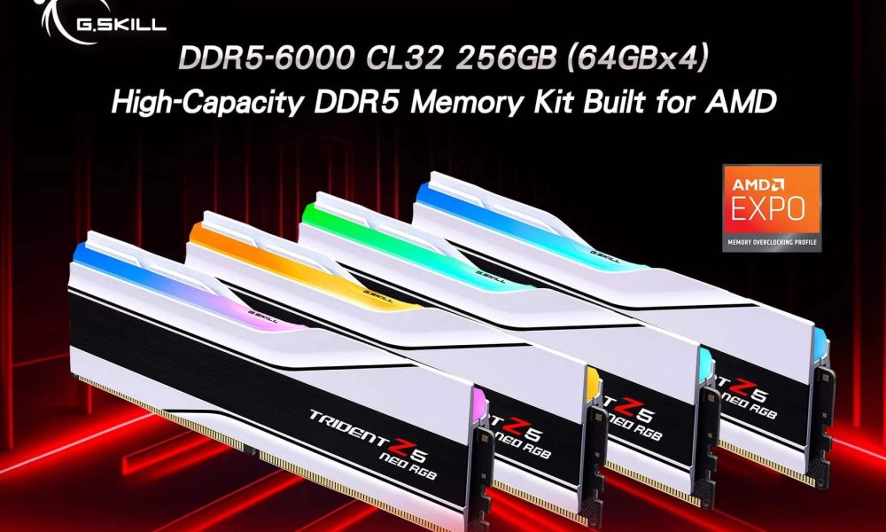 G.SKILL brise les barrières avec le premier kit de 256 Go DDR5-6000 CL32 : vitesse et capacité sans précédent